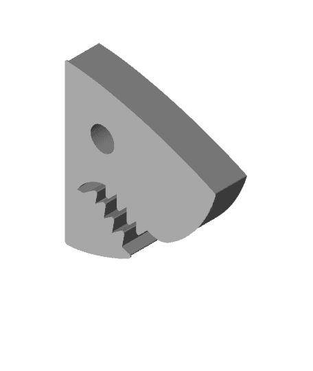 Shark head, nestable box (v2) 3d model