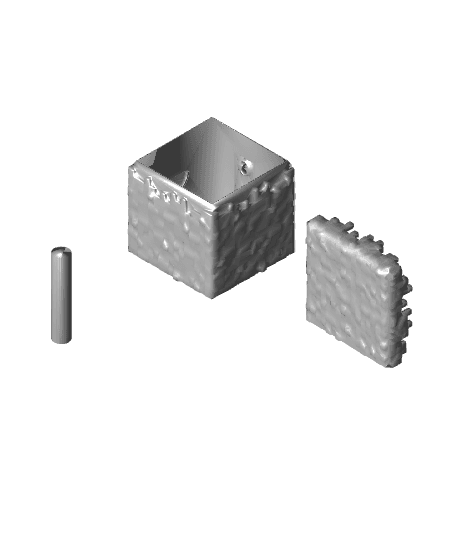 Minecraft Box toilet roll holder 3d model