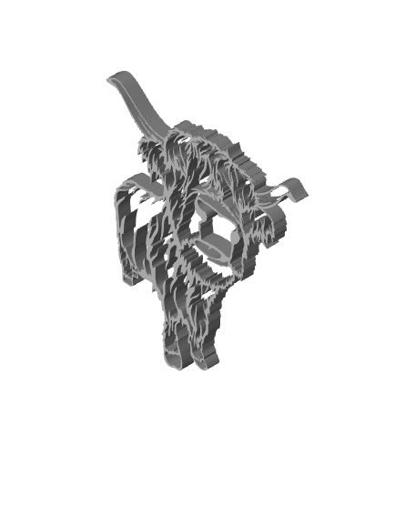 funny highland cow wall art 3d model