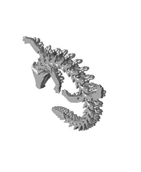 Amethyst Dragon - Articulated Dragon 3d model