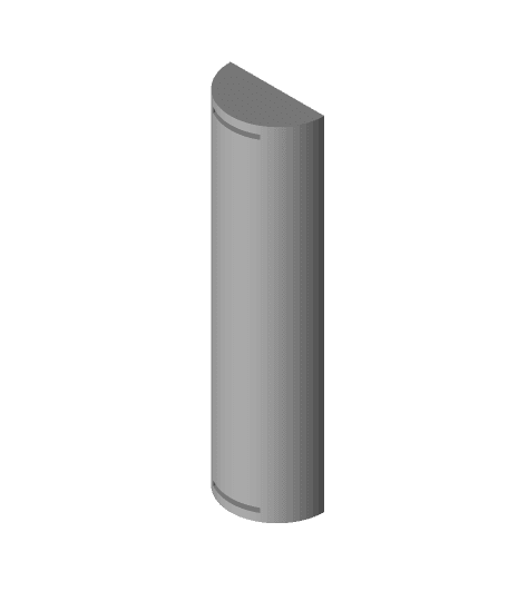 Extremely Simple 18650 Battery Holder with slots for contacts 3d model