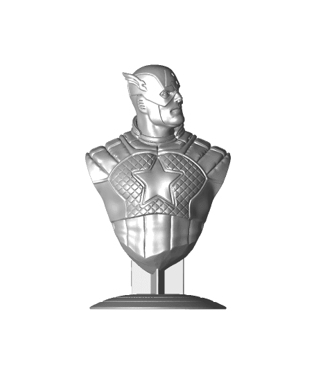 Captain America bust (fan art) 3d model