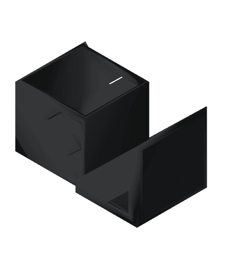 Print-in-Place Stackable Storage Cube 3d model