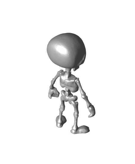 Skeleton Articulated Toy 3D Model - Poseable Halloween Fun 3d model