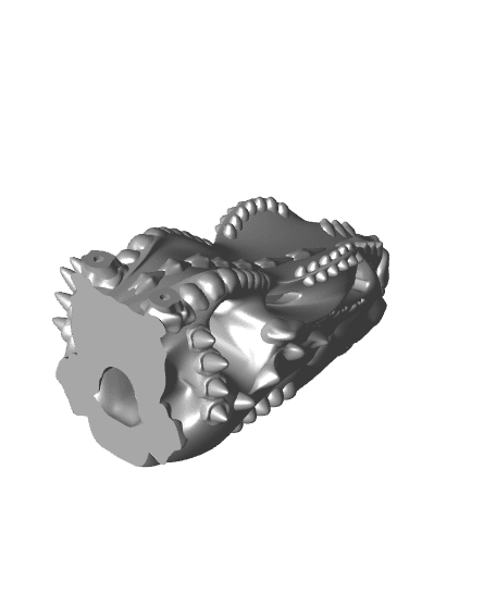 Wicked Dragon Skull With Base 3d model