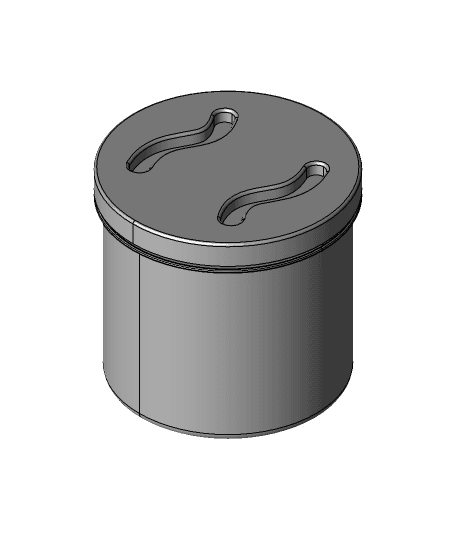 Round Plastic Container 3d model