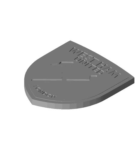 West Ham Coaster or plaque 3d model