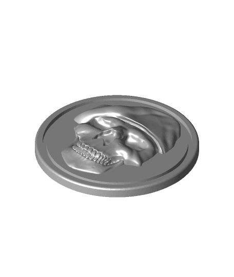 Soldier Skull Coin 3d model