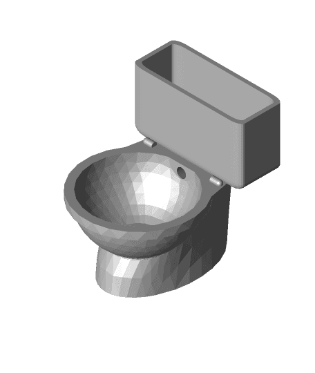 Toilet For Modular Desktop Fountain 3d model