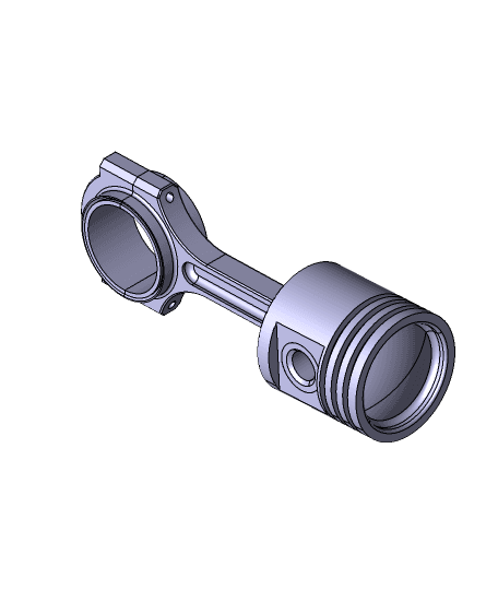 3d piston model assembly 3d model