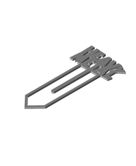 Bookmark Heavy Metal.stl 3d model