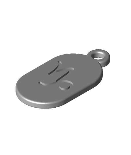 Key Fob - Zodiac Capricorn 3d model