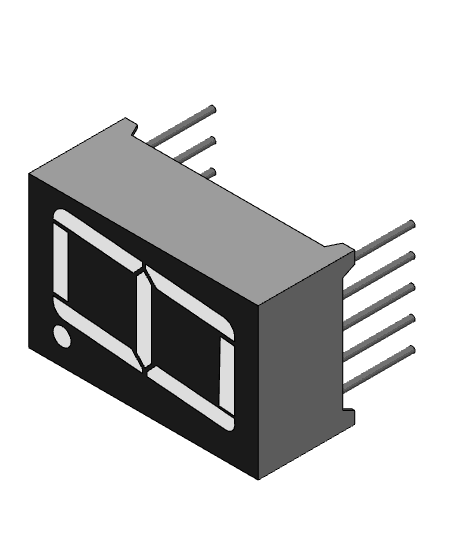 1x7-Segment Display 3d model