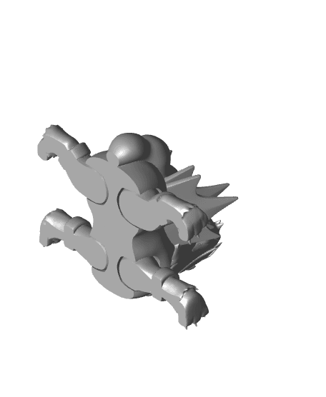 Articulating Entei - Print in Place - Pokemon 3d model