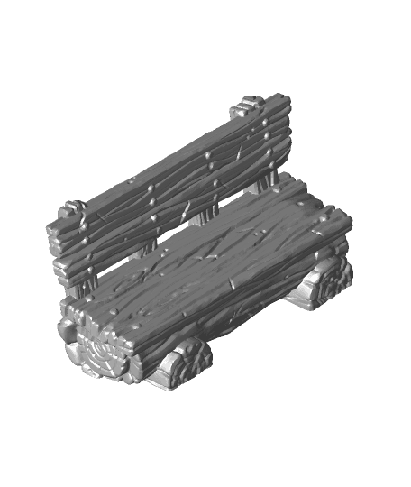 Log Bench 3d model