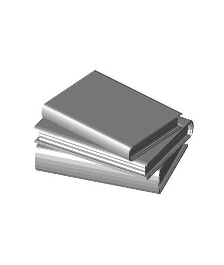 Book stack 3d model