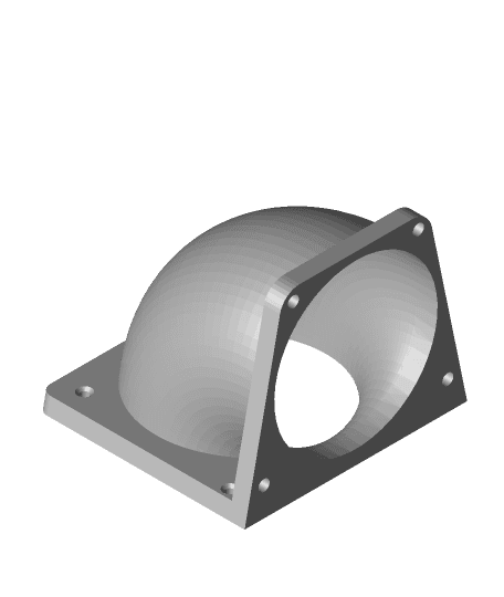 4 inch Inline Vent Fan Mount 3d model