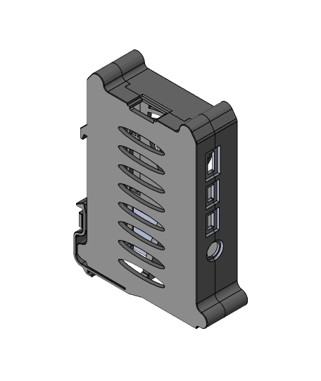 Raspberry Pi 4 DIN rail case 3d model