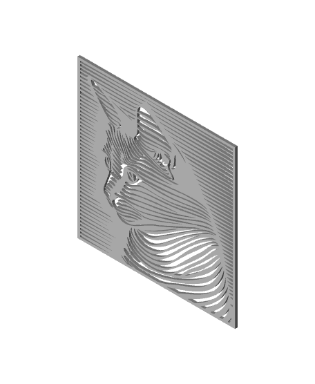 cat wall art 3d optical illusion wall decor kitty decoration 3d model