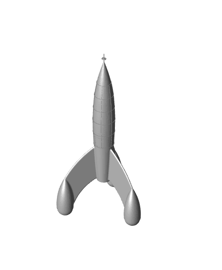 Tintin  Destination Moon Rocket Detailed Printable Model 3d model