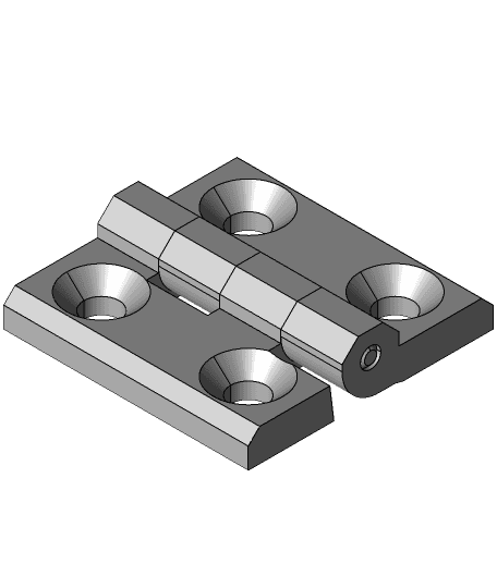 CMM-BL - Hinges - Aluminium 3d model