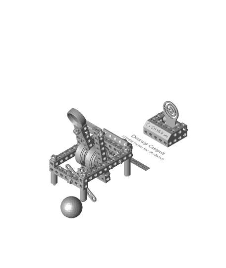 STEMFIE Desktop Catapult 3d model