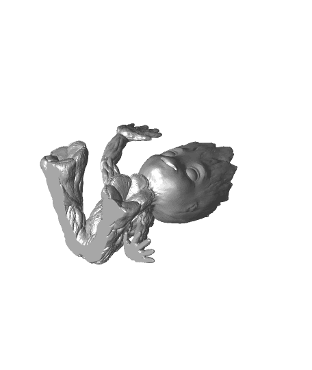 baby groot hollow 3d model