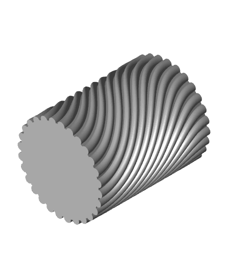 Twisted Wave Pen Holder 3d model