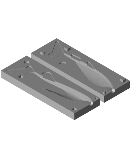 soft plastic bait fish mold.stl 3d model