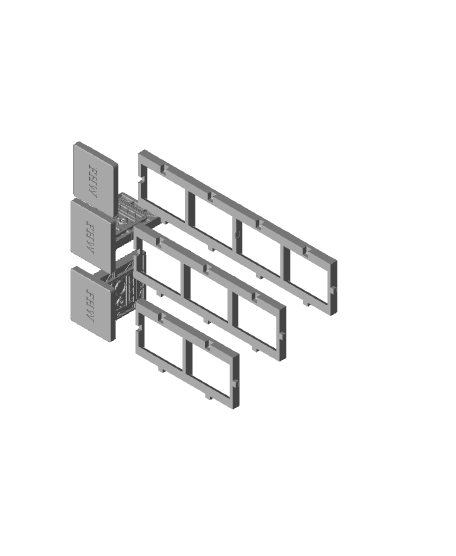 FHW: MOD SEC 30mm frame Set with Doors 3d model