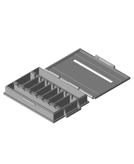 Small Inline Spinner Tackle Box 3d model