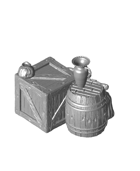 Merchant Stacked Goods 3d model