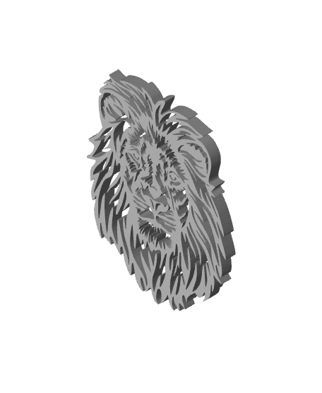 lion wall art big cat wall decor safari decoration 3d model