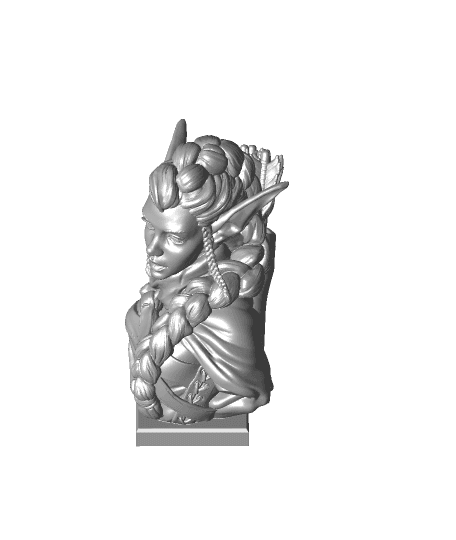 Elf Archer Bust Support Free 3d model