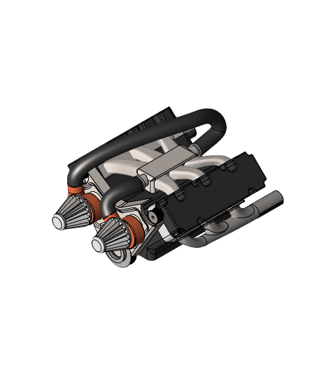 V6 Twin Turbo Engine 3d model