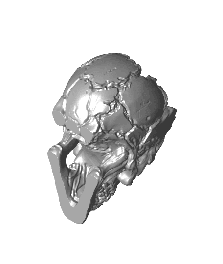 Hollow Skull - Pencil Holder - Decor 3d model