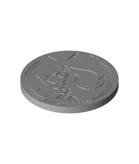 Amsterdamsche Football Club Ajax coaster or plaque 3d model