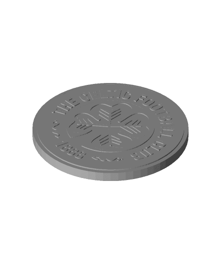 Convex The Celtic Football Club coaster or plaque 3d model