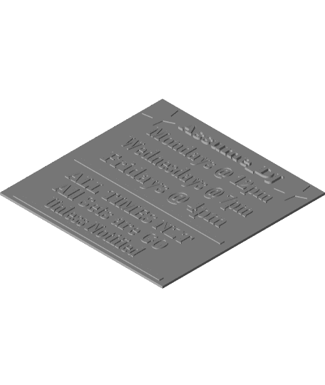 ADJ Time Board.stl 3d model