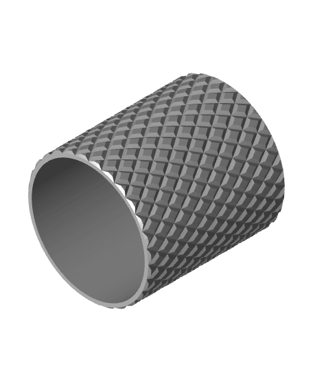 diamond knurled Koozie (28 cuts) 3d model