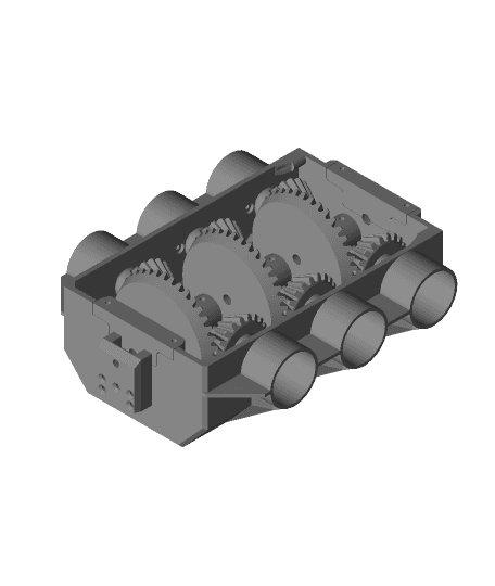 V6 GEARBOX (6x 775 DC Motors) 3d model