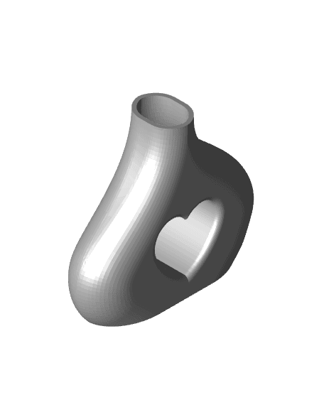 Love Heart vase 3d model