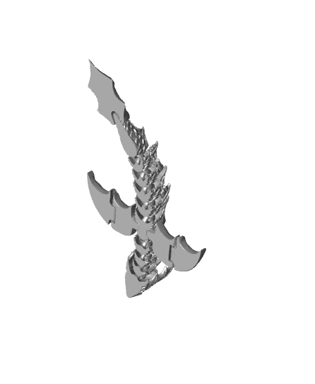 Baby Flexi Sea Dragon Keychain 3d model