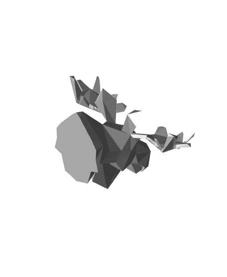 Low Poly Moose Fridge Magnet 3d model