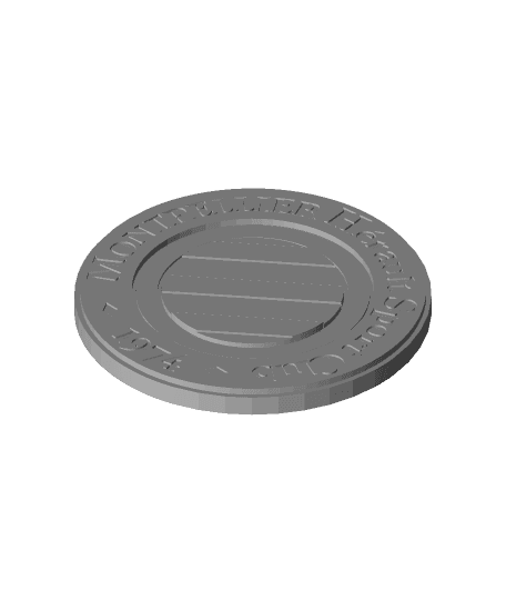 Montpellier Hérault Sport Club (MHSC) coaster or plaque 3d model