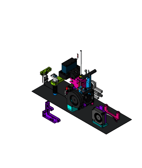 Filament-Cutter for Ender-3 (E3D-V6 Hotend) 3d model