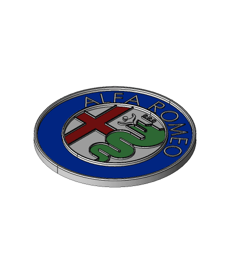 Alfa Romeo logo 3d model