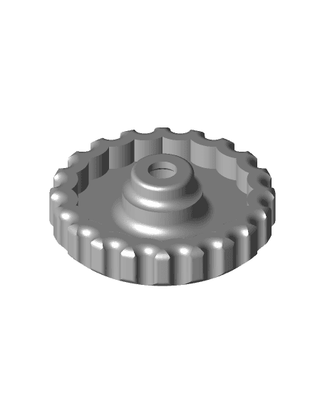 20 point 50mm Thru Knob 3d model