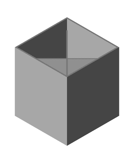 Square Divided Vase/Container 3d model