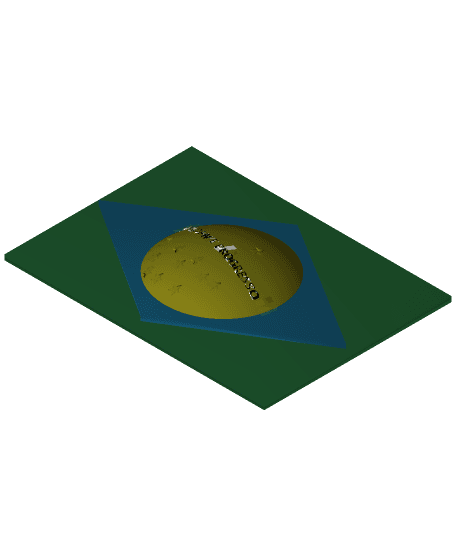 FLAG  BRASIL.3mf 3d model